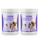 HICC PET Ear Cleaner Finger Wipes packaging for convenient on-the-go ear care