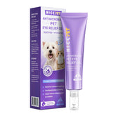 HICC PET Eye Gel dog application demonstrates soothing relief around the eye area