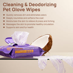 HICC PET Glove Wipes Pro pearl-textured side for sensitive facial grooming.
