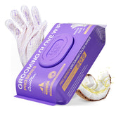 HICC PET Glove Wipes Pro deep-clean paw action for muddy pets.