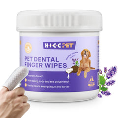 HICC PET teeth wipes packaging for convenient at-home dental care.