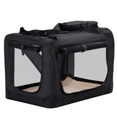 HICC PULE collapsible kennel front view for safe car trips and home confinement
