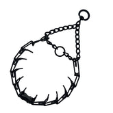 Hicost adjustable dog no-pull collar in black metal links for everyday comfort.