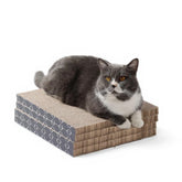 Hide & Scratch cat scratcher pad close-up shows durable cardboard for long-lasting scratching