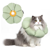 Hidream cat cone collar green flower closeup shows adjustable fit for comfortable recovery