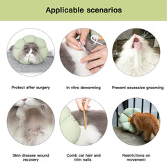 Hidream cat cone collar demonstrates wound recovery support and paw protection