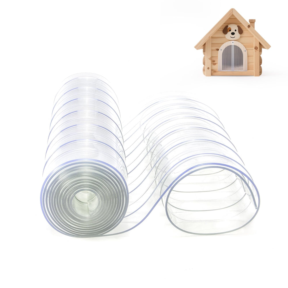 HIDROSIL plastic vinyl door strip, 8ft long, ready for easy sizing and custom fit.