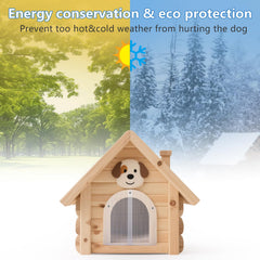 HIDROSIL seasonal protection for kennels, shielding from cold in winter and sun in summer.