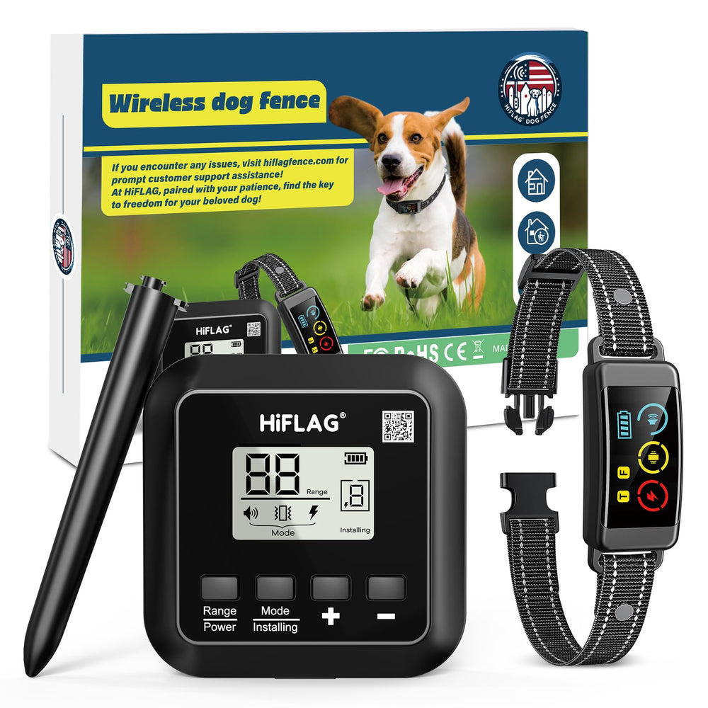 Hiflag transmitter unit demonstrates wireless boundary setup for easy, safe roaming.