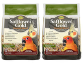 Higgins Safflower Gold Blend in a bowl—balanced nutrition for conure and cockatiel