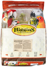 Higgins Sunburst Conure 25lb bag showing the product ready for storage and long-term feeding