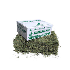 High Desert Alfalfa Hay 5 lb box label for easy storage.