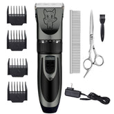 Highdas dog grooming kit clippers front view showing quiet operation for stress-free grooming.