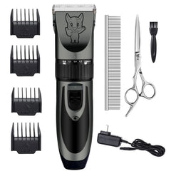 Highdas dog grooming kit clippers front view showing quiet operation for stress-free grooming.