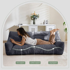 Foam-supported base and plush cover offer cushioned stability for pets and people