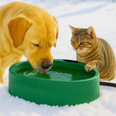 Higoro heated water bowl 125oz teal outdoor use keeps pets hydrated in cold weather.