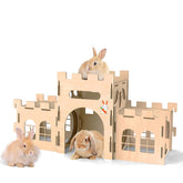 HIIMALEX extra-large bunny castles hideout front view for spacious indoor play.