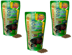 Hikari Cichlid Staple Pellets mini pack shot showing floating feeding convenience