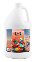 Hikari Ich-X Ich Treatment 1 Gallon bottle ready for convenient dosing in tanks.