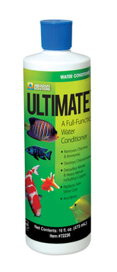 Hikari Ultimate Chloram-X 16oz bottle conditions aquarium water for a healthier setup.