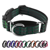 Hikiko collar martingale reflejante en nylon para mayor visibilidad nocturna