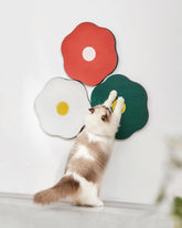 HiKiwee flower scratching pad red wall mount protects furniture and doubles as wall decor