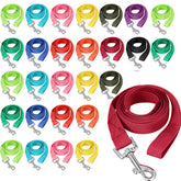 Hillban 24-pack nylon dog leashes in color assortment for versatile training