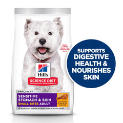 Hill's Science Diet Small Bites kibble closeup showing tiny crunchy pieces