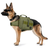 Himal Outdoors dog backpack shows breathable nylon fabric for long hikes.