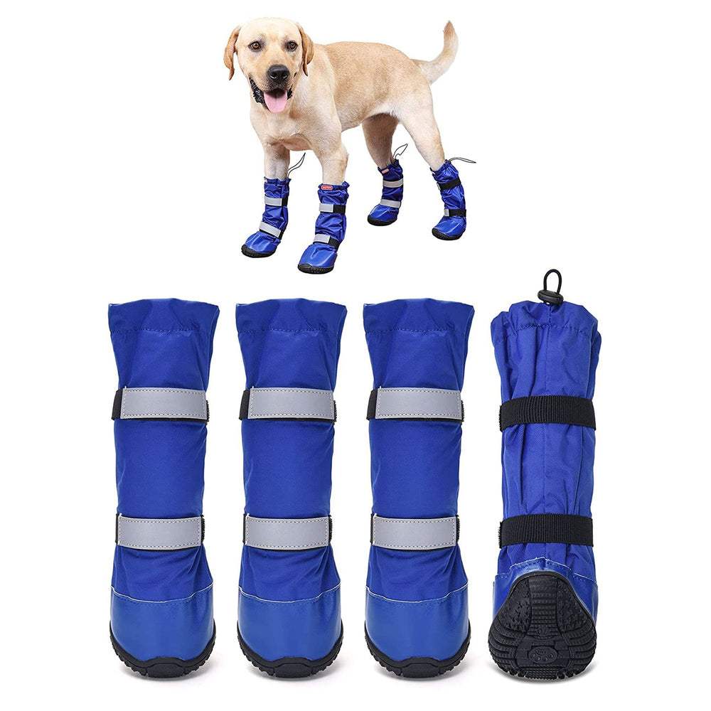 Hipaw dog boots winter protection in snow and ice with secure fit.