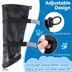 Hipaw extended-cuff dog boots offer extra ankle coverage for deep snow and debris defense.