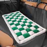 HiPetpy Backseat Bed Mat full backseat in green and white offers roomy travel comfort.