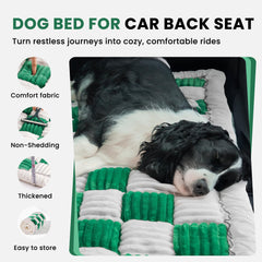 HiPetpy Backseat Bed Mat non-slip backing keeps the seat in place during turns.