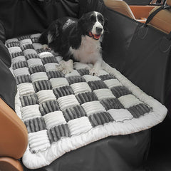 hipetpy backseat dog bed mat front view highlighting spacious comfort for pets on road trips