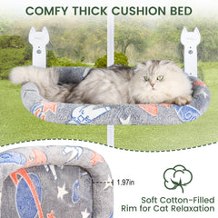 HiPetpy cat window perch suction cups for tool-free installation