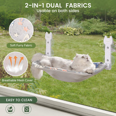 HiPetpy sunken-design cat window bed enables secure curled resting