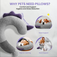 HiPetpy dog calming pillow soft-plush-fabric offers cozy nap comfort.