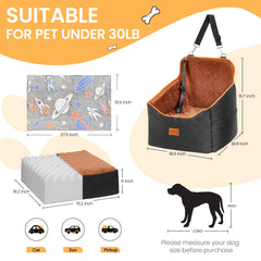 HiPetpy car seat with non-slip bottom stays stable on slick car seats.
