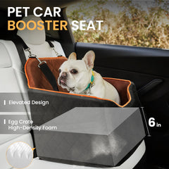 HiPetpy dog car seat with safety leash keeps pups secure on road trips.