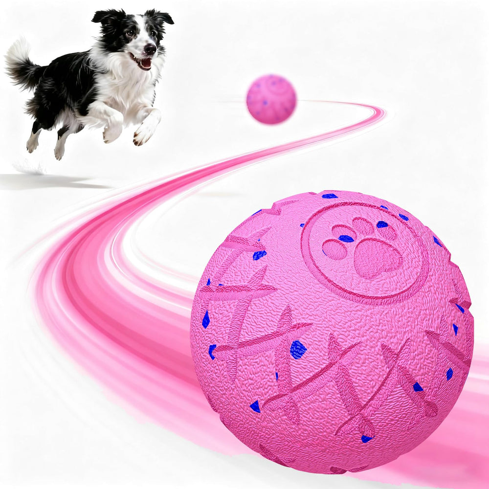 Hipibbo interactive dog ball pink front view for engaging play and mental stimulation