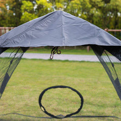HI SUYI outdoor cat enclosure with rain fly shelters pets.