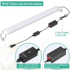 HITOP aquarium light timer function shown for easy scheduling.