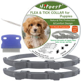 Hitpest flea-tick-collar puppies soft-band for comfortable protection during walks