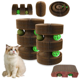 HivaolJoy cat scratch pad folded-tower offers versatile play and claw-safe scratching