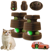 HivaolJoy cat scratcher cardboard foldable enables versatile shapes for indoor cats' active play.