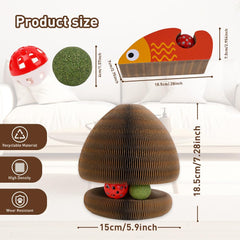 HivaolJoy indoor cat toys with track ball for interactive scratching