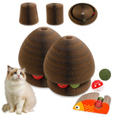 HivaolJoy Kitty Magic Organ Scratching Board folded into mushroom for versatile play