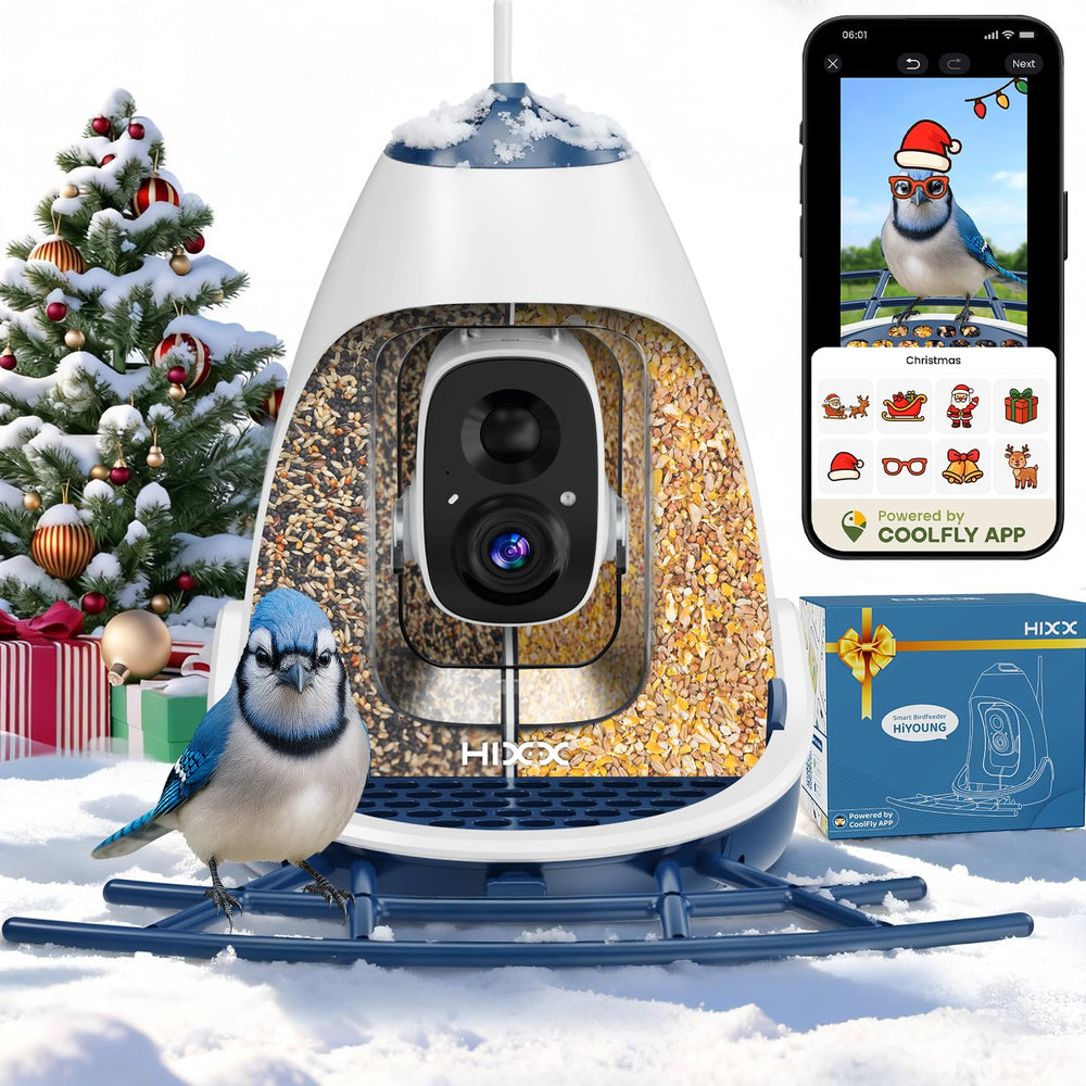 HIXX Smart Bird Feeder Camera 2K HD delivers sharp backyard bird footage.