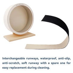 HJLSWXKQ non-toxic natural wood wheel supports safe chewing and wear.