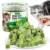 Hkpetie cat grass teething stick packaging highlighting natural ingredients for a healthy snack.
